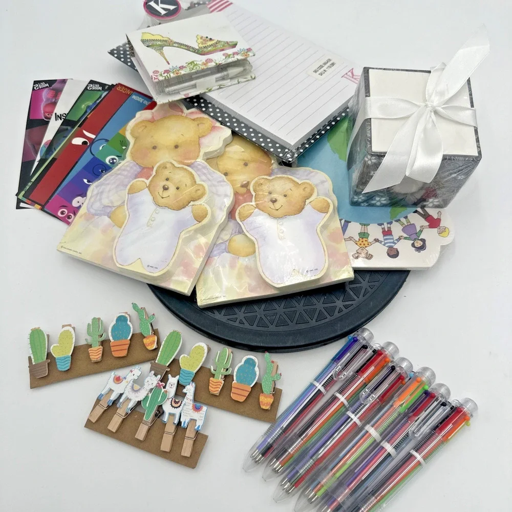 Lot Of Notepads, Pens, Bookmarks And Clips